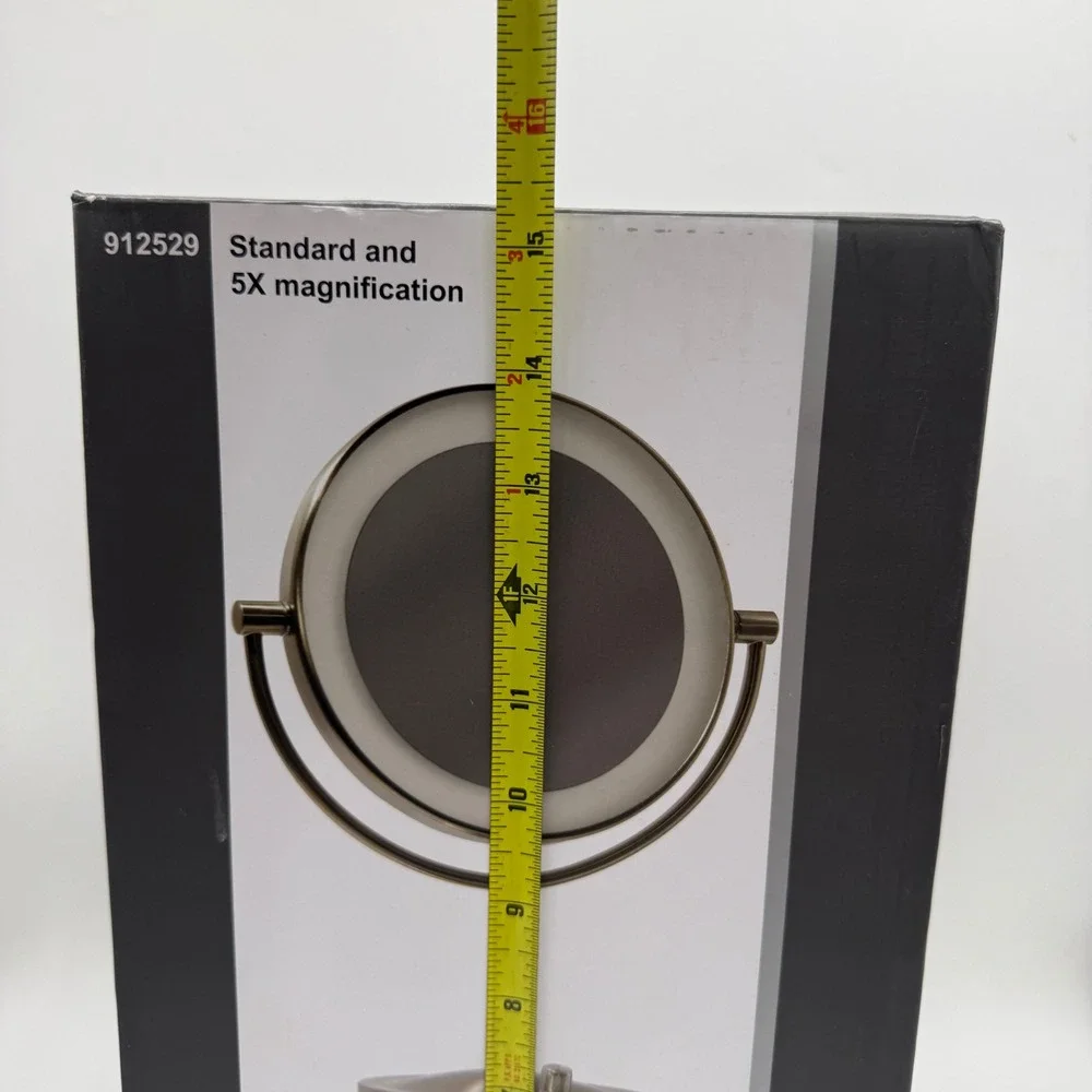 Giagni LED Lighted Vanity Mirror Brushed Nickel 5X Magnification New